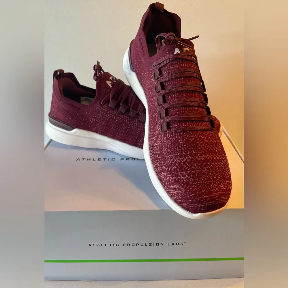 NIB APL MENS TECHLOOM BREEZE SZ 12 BURGUNDY 6.8 oz. LIGHTWEIGHT RUNNING SHOE - Picture 3 of 12